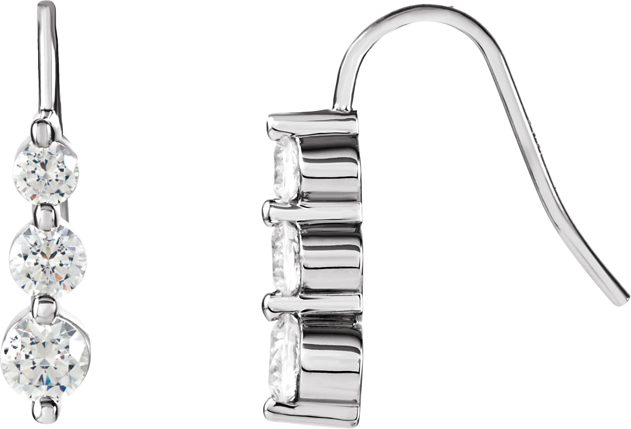 Three-Stone Earrings engagement ring setting
