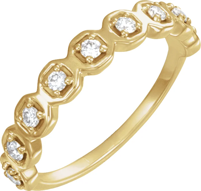 Geometric Anniversary Band with Bead Blast/Matte Finish band in 14K White Gold | Haejin Jewelry Brooklyn