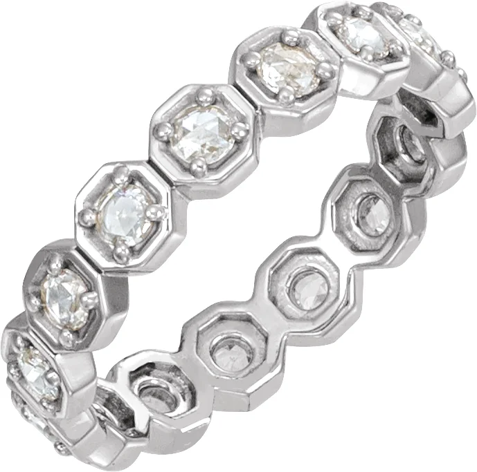 Rose-Cut Eternity Band engagement ring setting