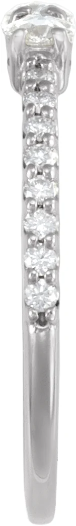 Rose-Cut Three-Stone Anniversary Band view 3