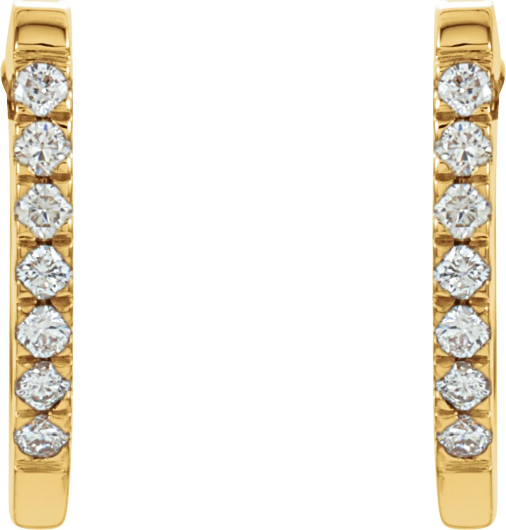 Accented U-Hoop Earrings view 2