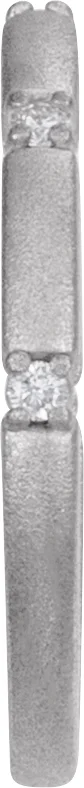 Five-Stone Anniversary Band with Bead Blast Finish view 3