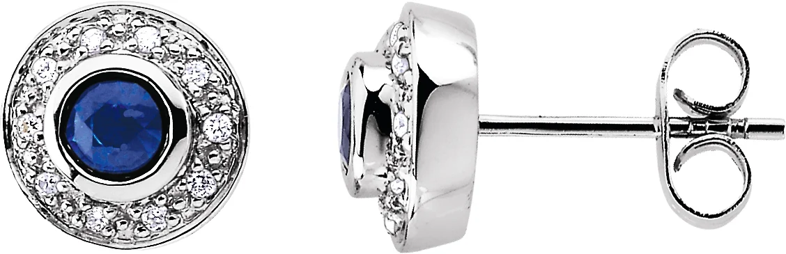 Bezel-Set Halo-Style Earrings engagement ring setting