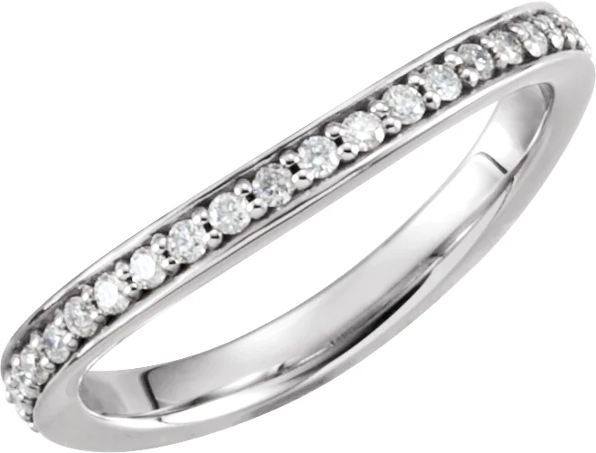 Accented Stackable Curved Band view 6