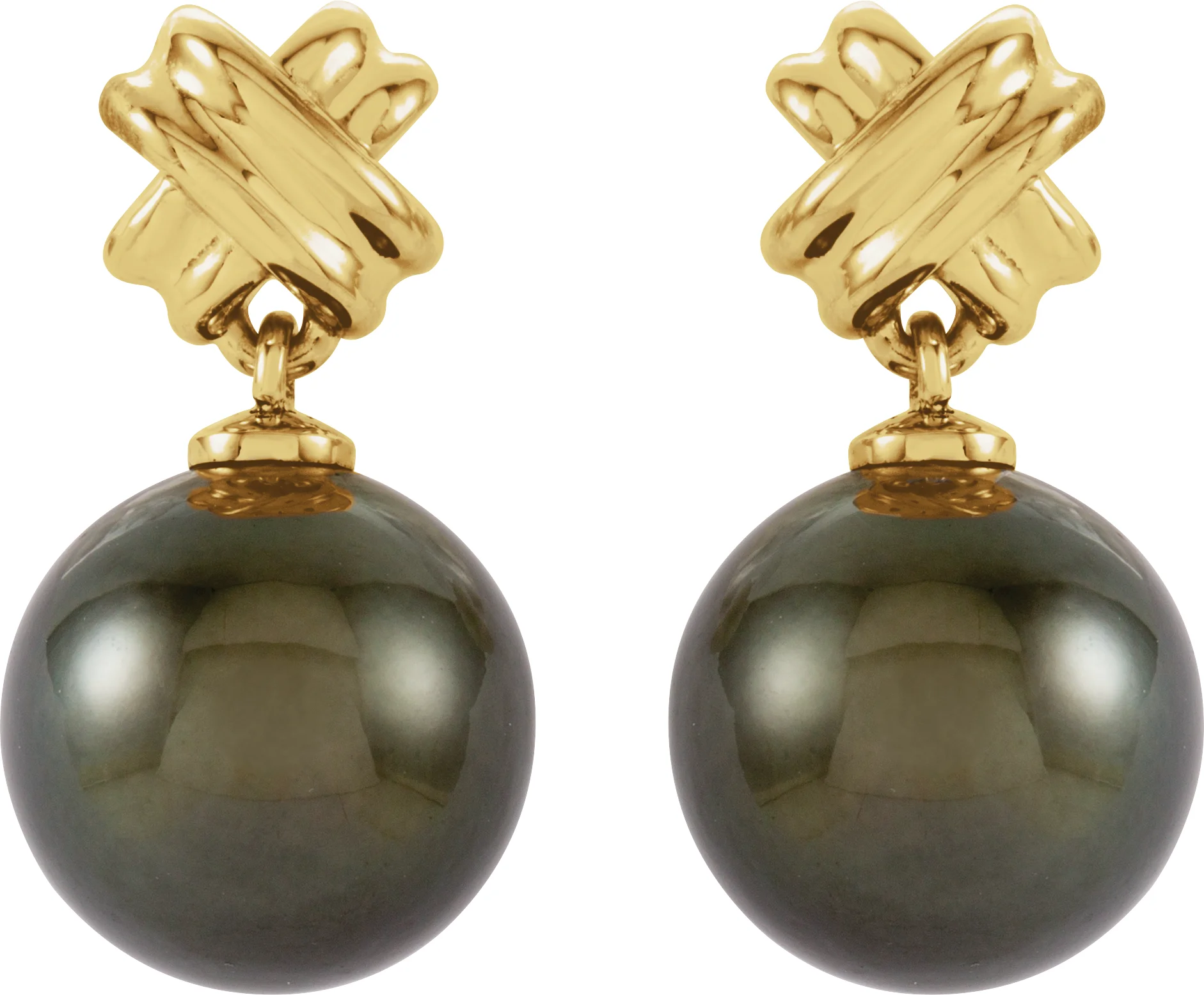 Pearl Criss-Cross Earrings engagement ring setting