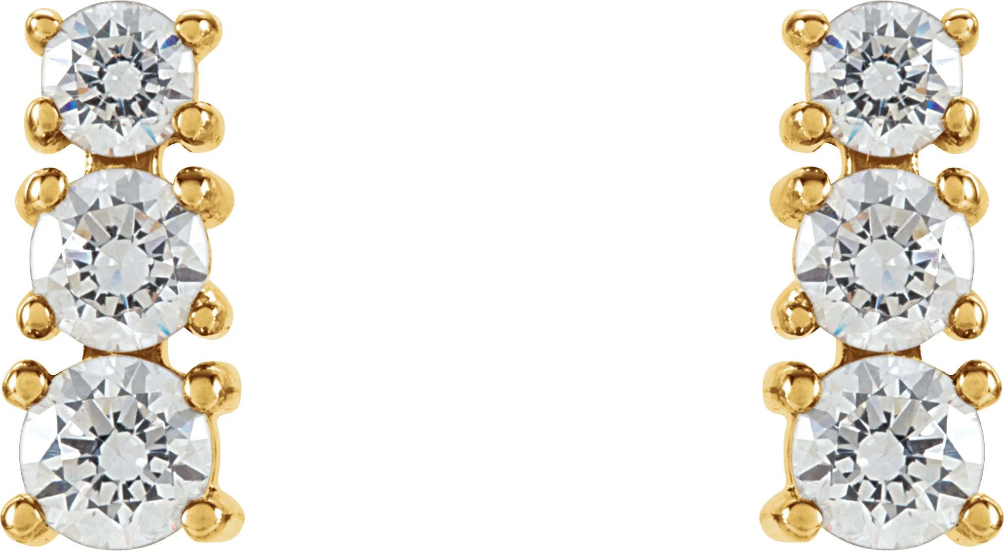 Three-Stone Earrings view 2