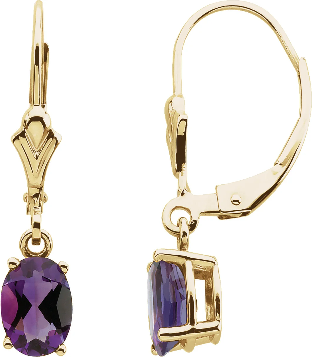 Oval 4-Prong Earrings engagement ring setting