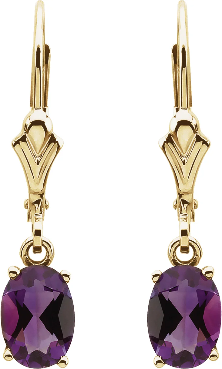 Oval 4-Prong Earrings view 2