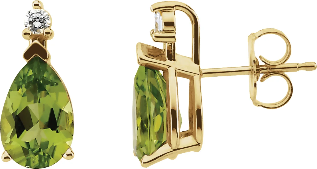 Pear 3-Prong Accented Earrings engagement ring setting