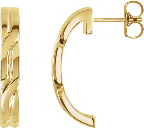J-Hoop Earrings engagement ring setting