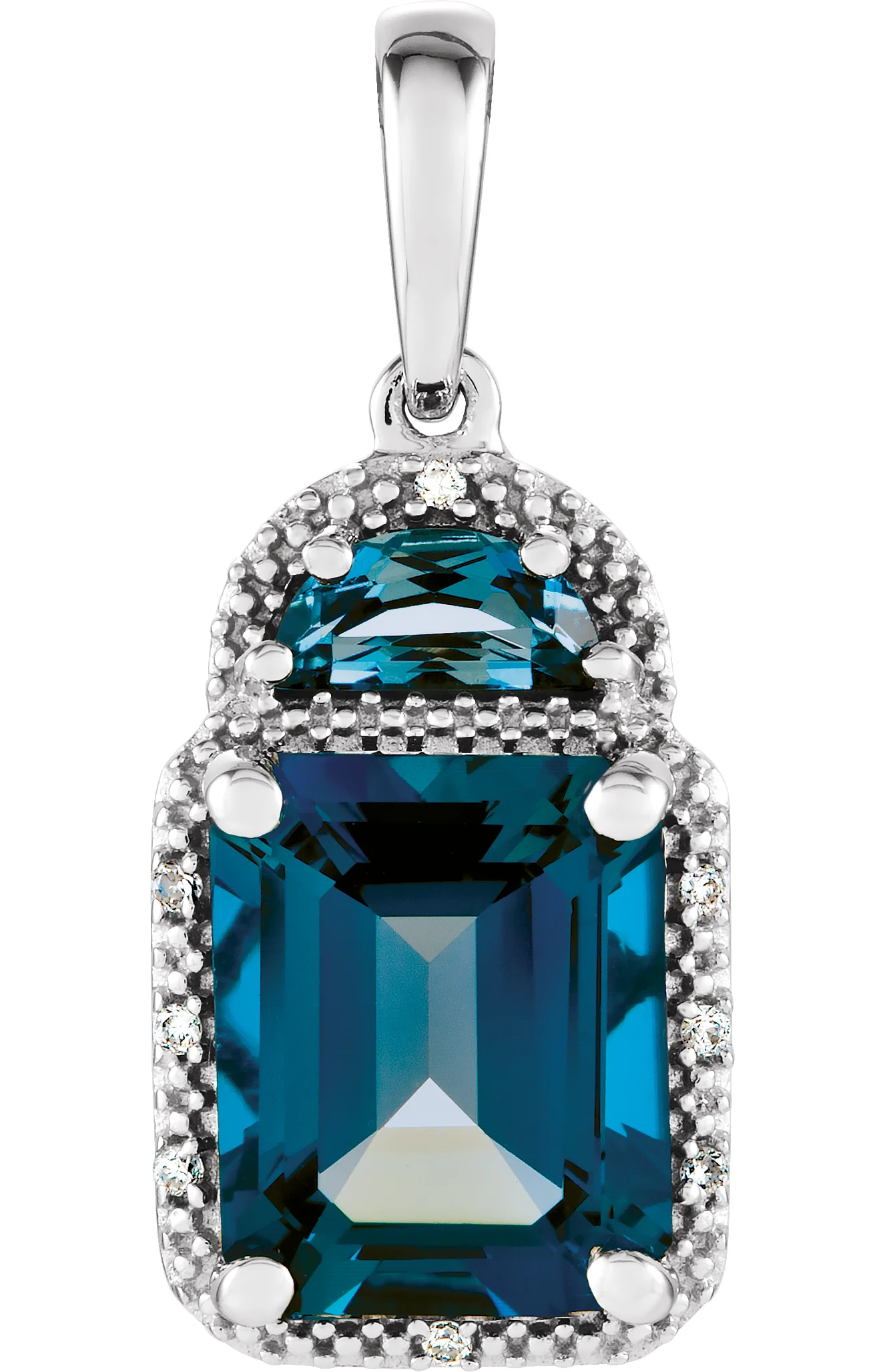Accented Pendant engagement ring setting