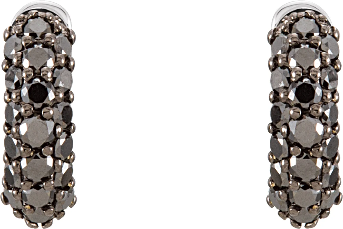 Pavé-Style Hoop Earrings view 2