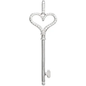 Heart Key Necklace or Pendant in STER | Haejin Jewelry Brooklyn