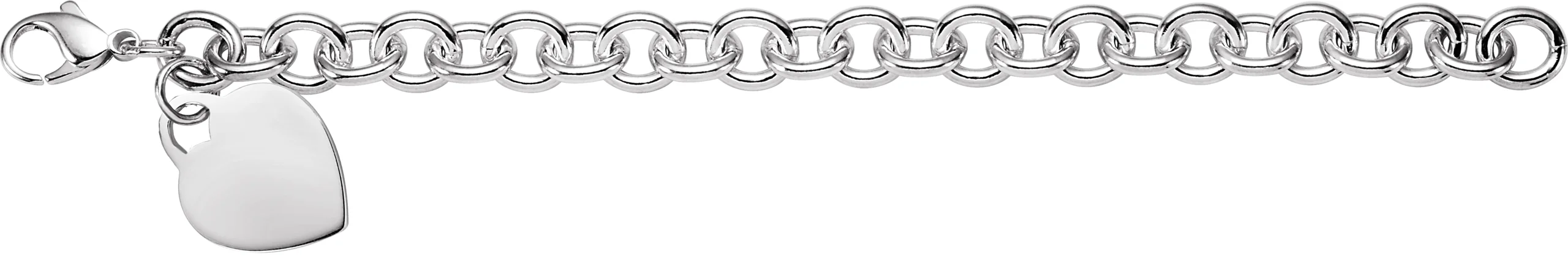 Engravable Heart Charm Bracelet view 2