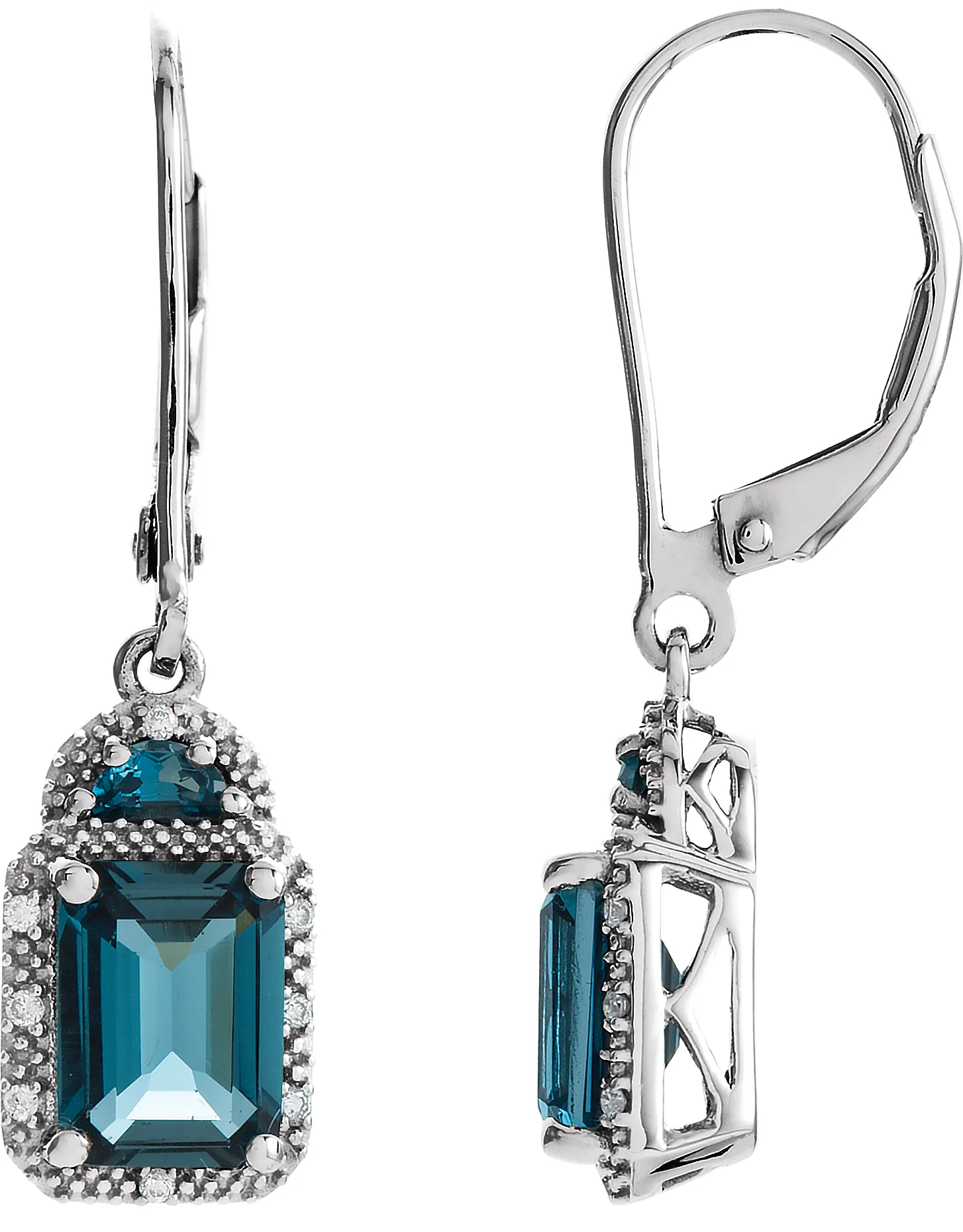 Accented Earrings engagement ring setting