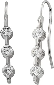 Three-Stone Bar Earrings engagement ring setting