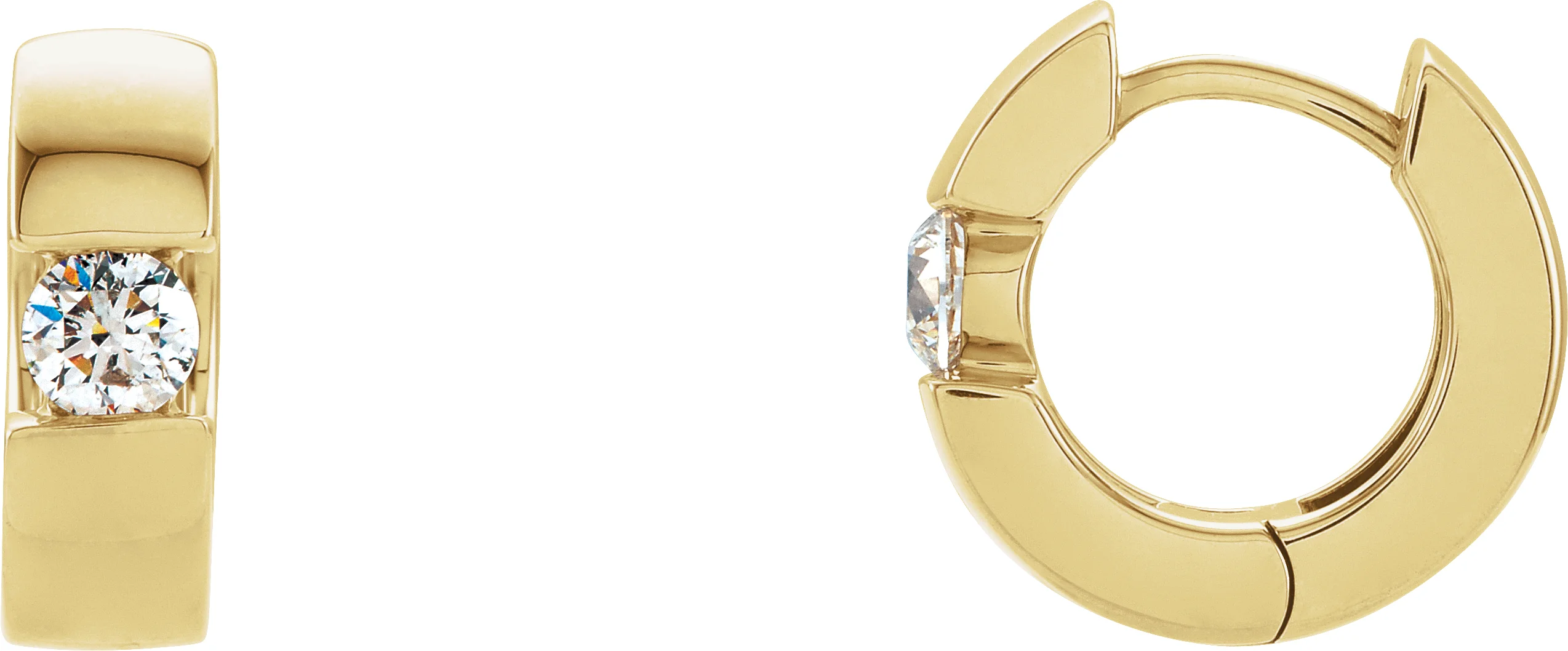 Hinged Hoop Earrings engagement ring setting