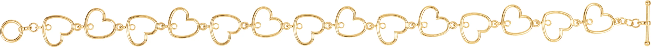 Accented Heart Link Bracelet view 2