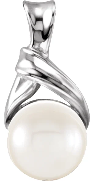 Pearl Freeform Pendant engagement ring setting