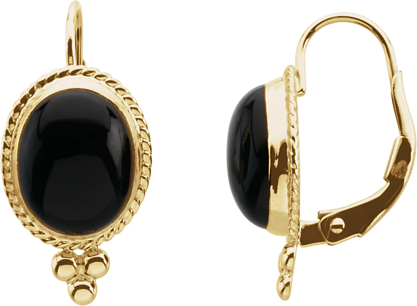Cabochon Earrings engagement ring setting