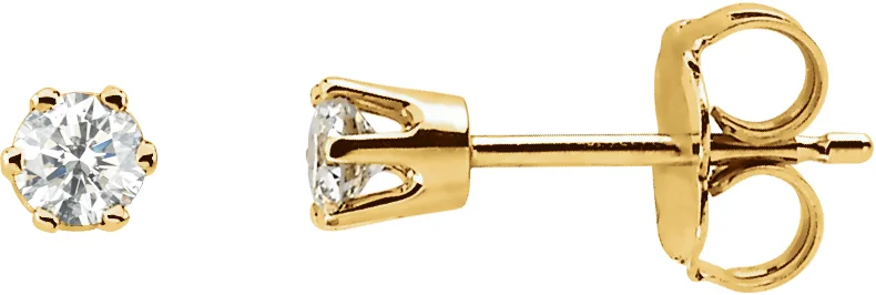 Round 6-Prong Stud Earrings engagement ring setting