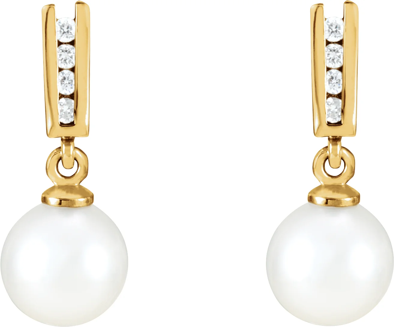 Accented Pearl Earrings view 2