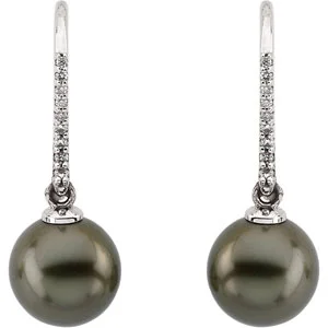 Accented Pearl Earrings view 2