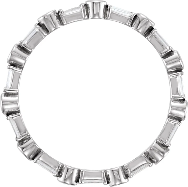 Baguette Accented Eternity Band view 2