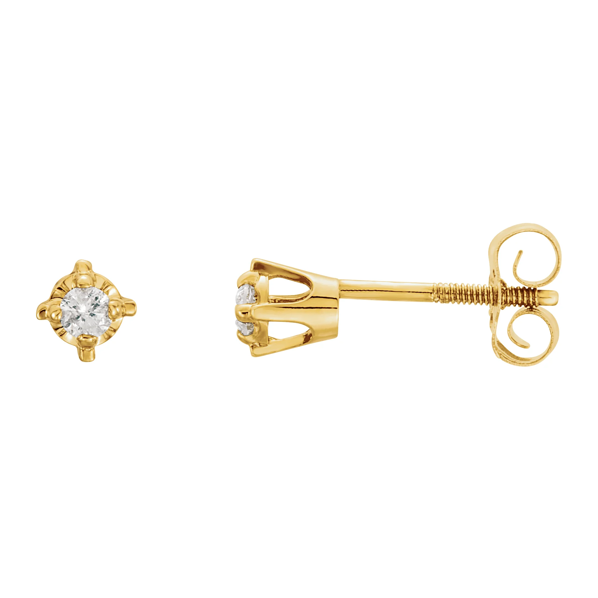 Round 4-Prong Stud Earrings engagement ring setting