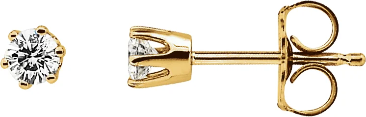Round 6-Prong Stud Earrings engagement ring setting