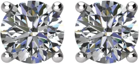 Round 4-Prong Stud Earrings  view 2