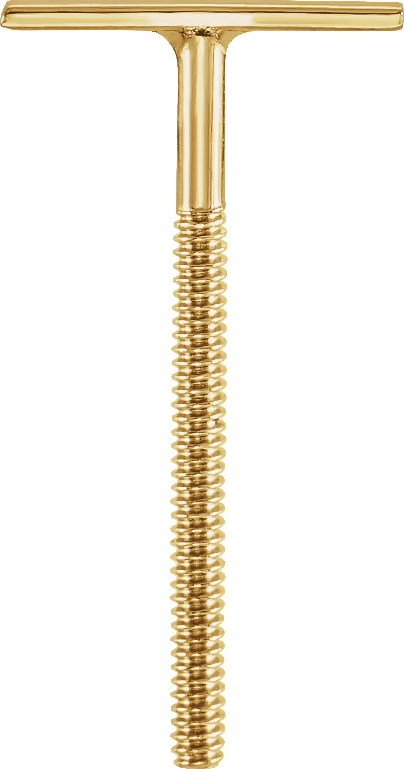 .032"x.439" Threaded T-Bar Post engagement ring setting