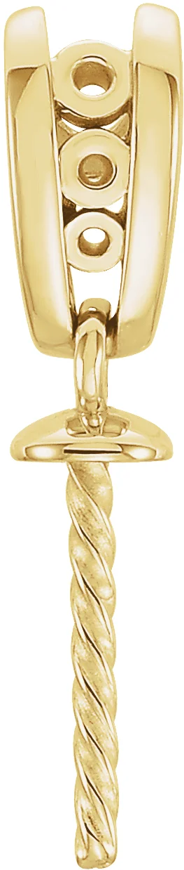 Accented Pearl Pendant in 14K Yellow Gold | Haejin Jewelry Brooklyn