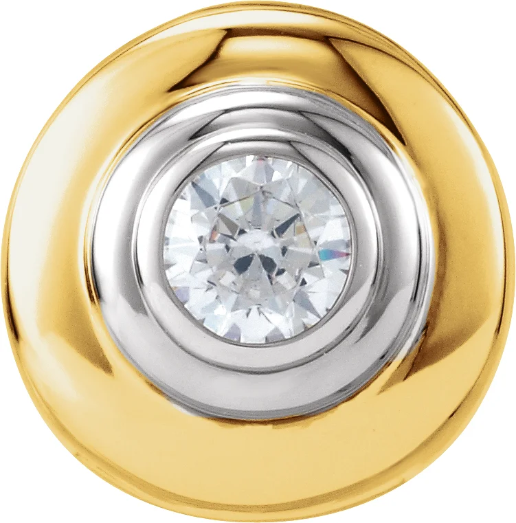 Round Bezel-Set Earrings engagement ring setting
