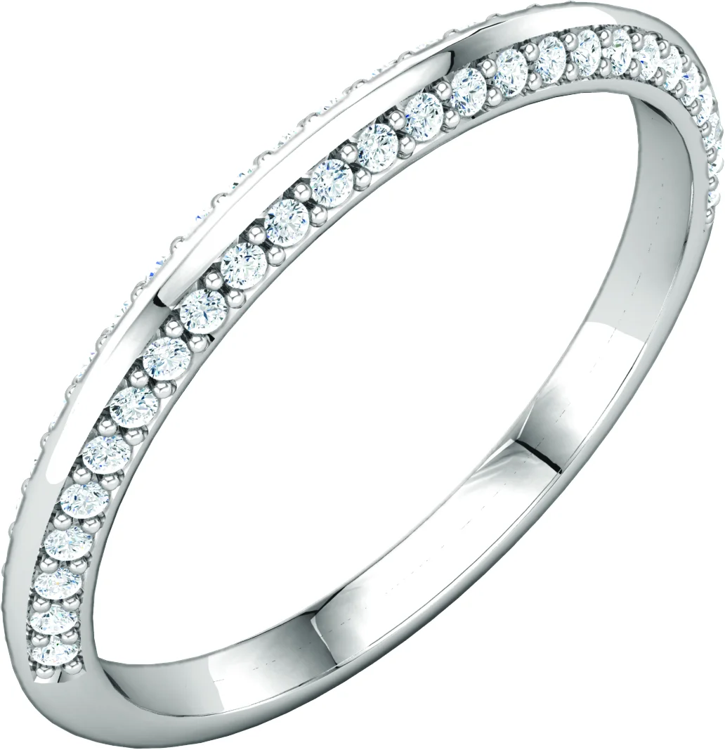Accented Knife Band engagement ring setting