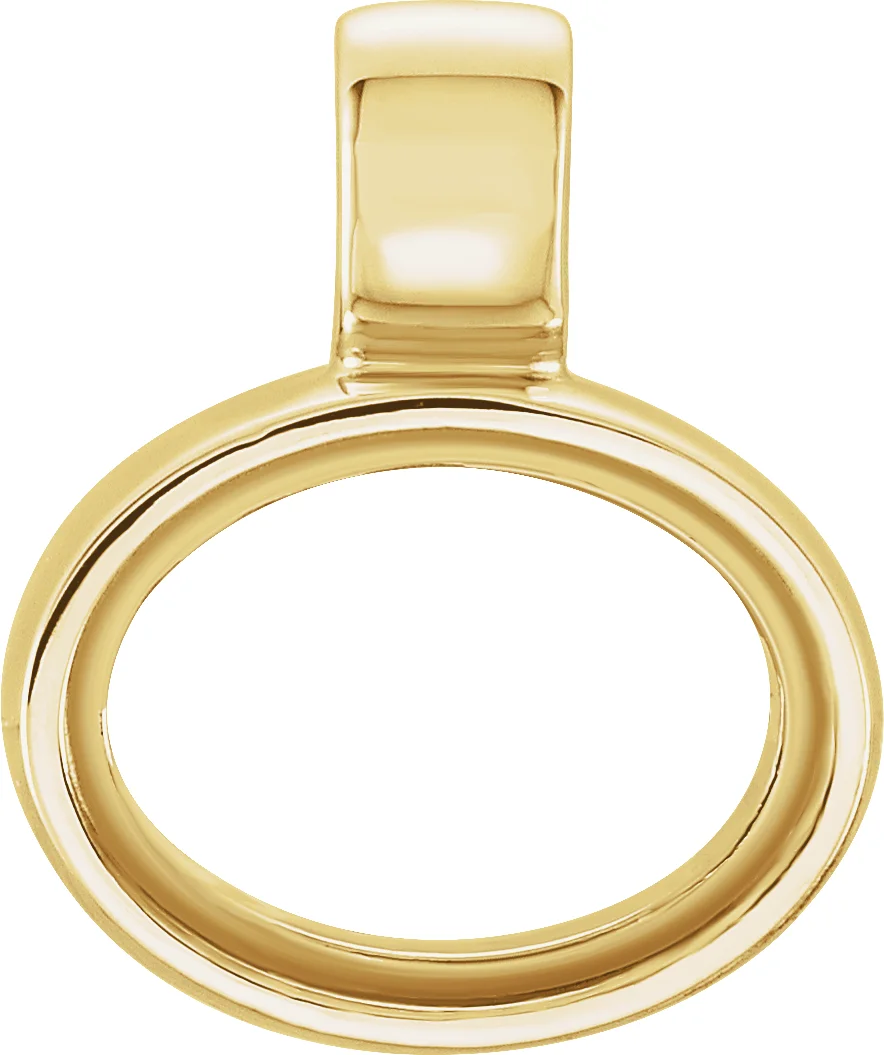 Oval Bezel-Set Pendant engagement ring setting
