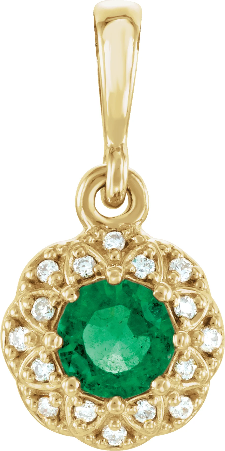 Halo-Style Pendant engagement ring setting