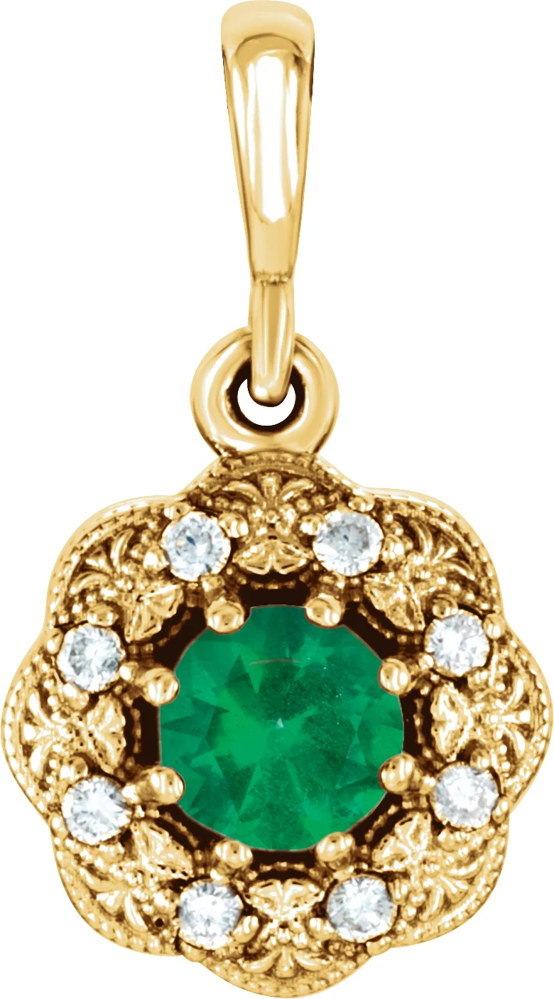 Halo-Style Pendant engagement ring setting
