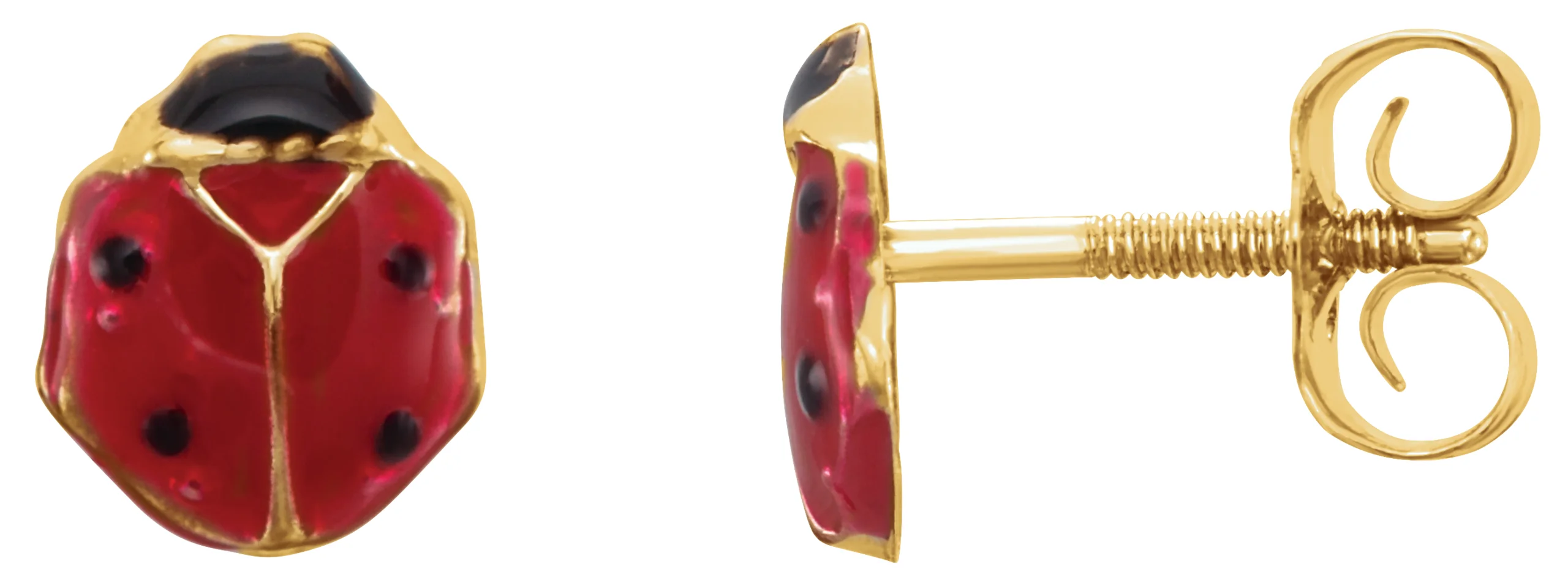 Youth Ladybug Earrings engagement ring setting