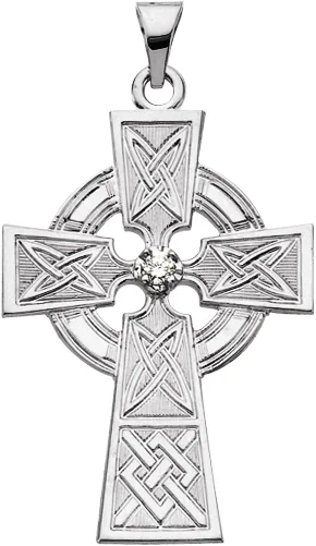 Cross Pendant engagement ring setting
