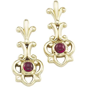 Accented Cabochon Earring engagement ring setting