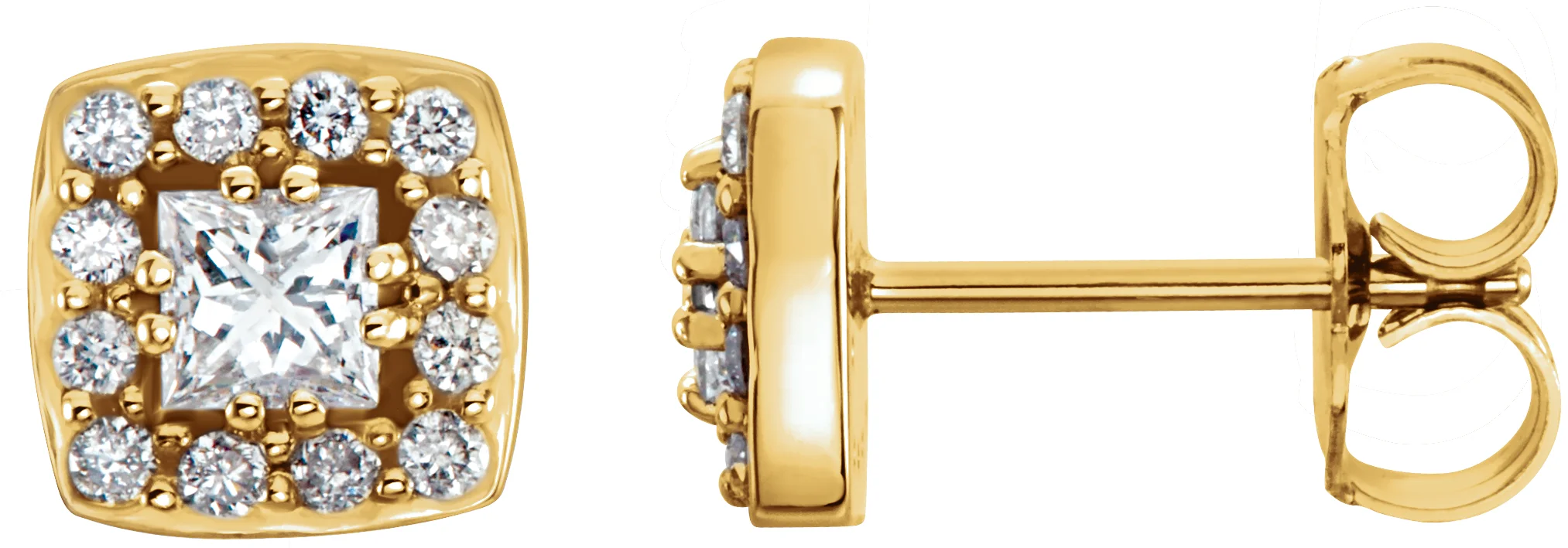 Halo-Style Earrings engagement ring setting