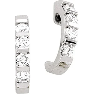 Accented J-Hoop Earrings engagement ring setting