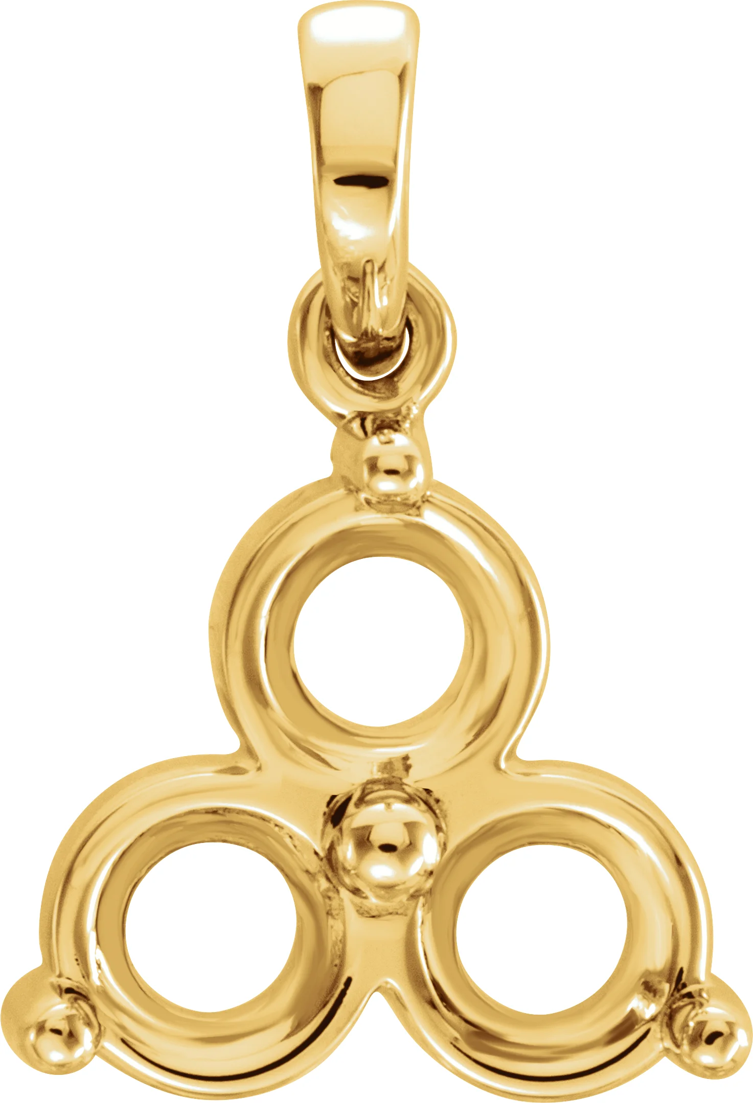 Three-Stone Pendant  engagement ring setting