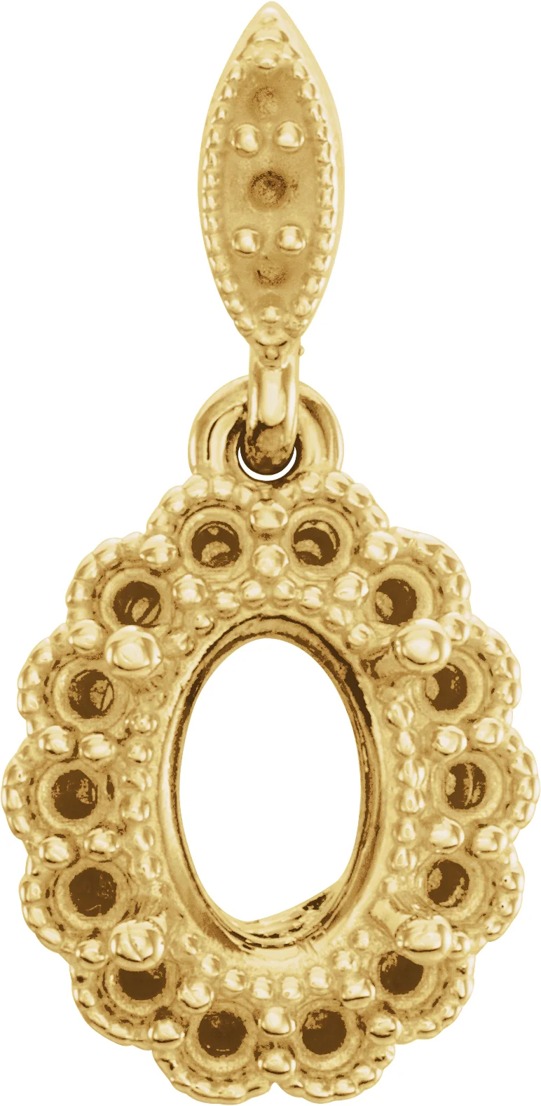 Halo-Style Pendant  in 14K Yellow Gold | Haejin Jewelry Brooklyn