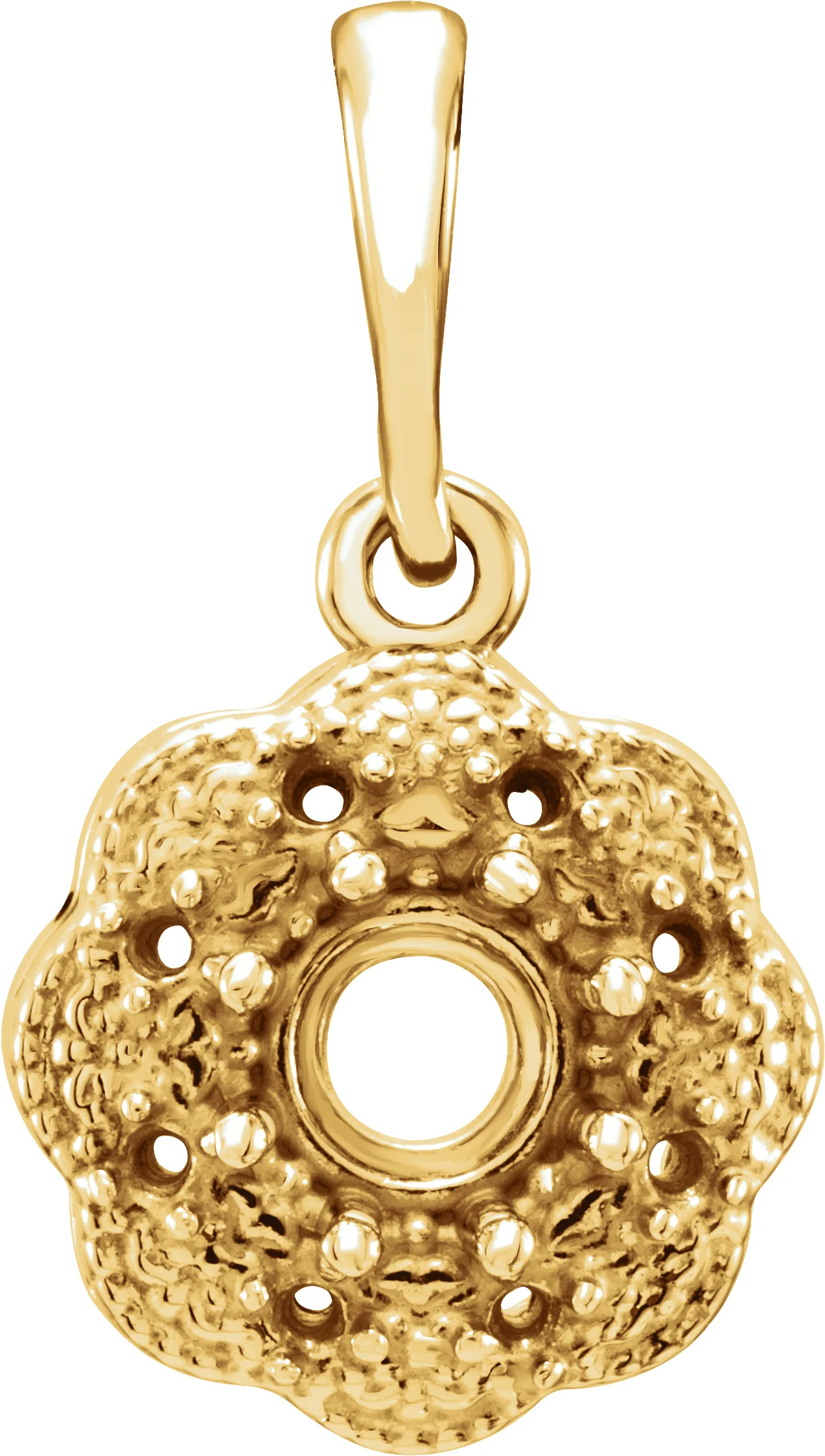 Halo-Style Pendant in 14K Yellow Gold | Haejin Jewelry Brooklyn