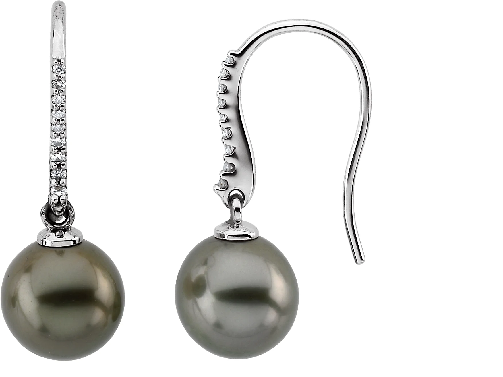 Accented Pearl Earrings engagement ring setting