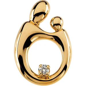 Accented Slide Pendant engagement ring setting