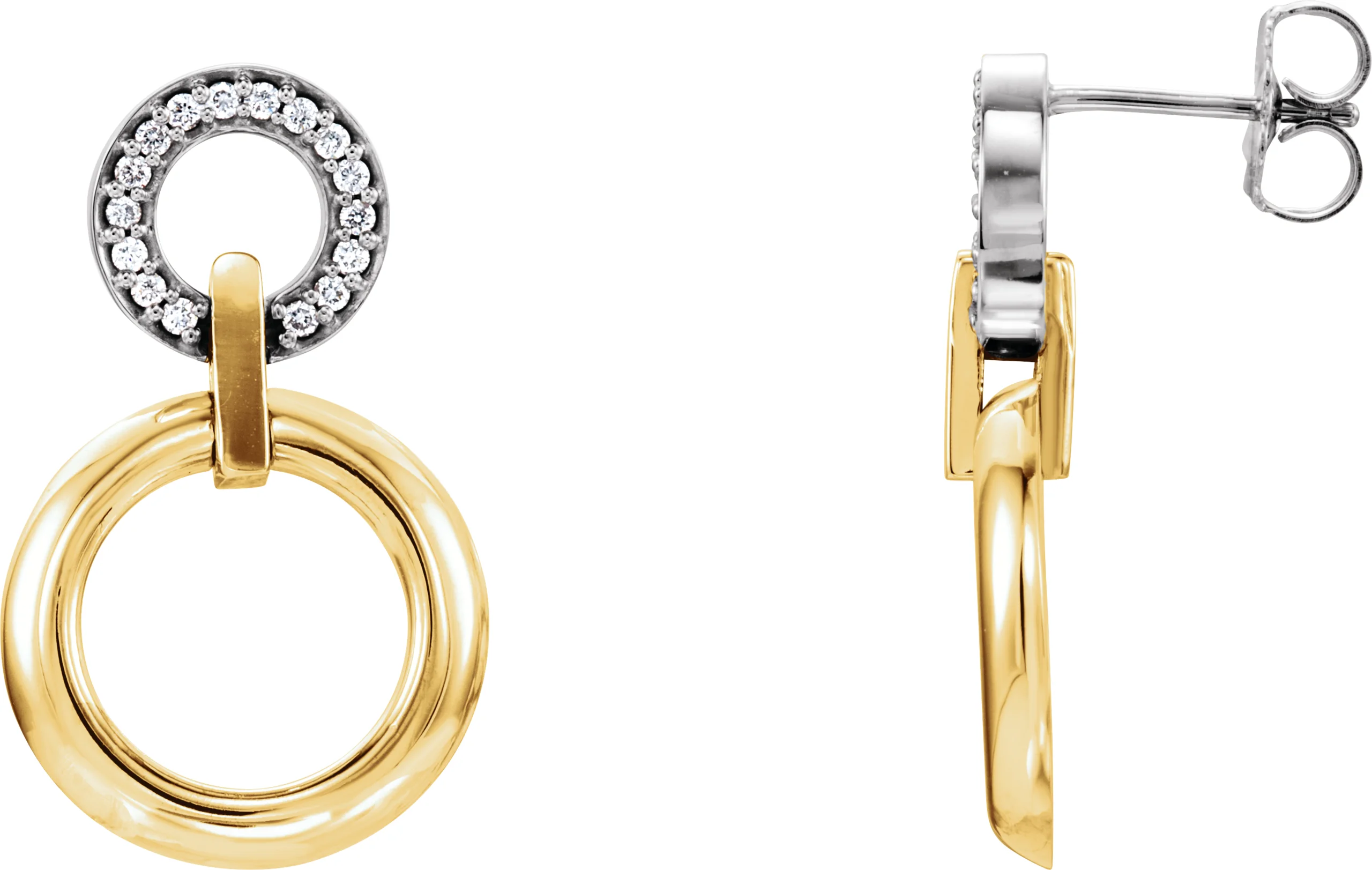 Accented Geometric Earrings engagement ring setting