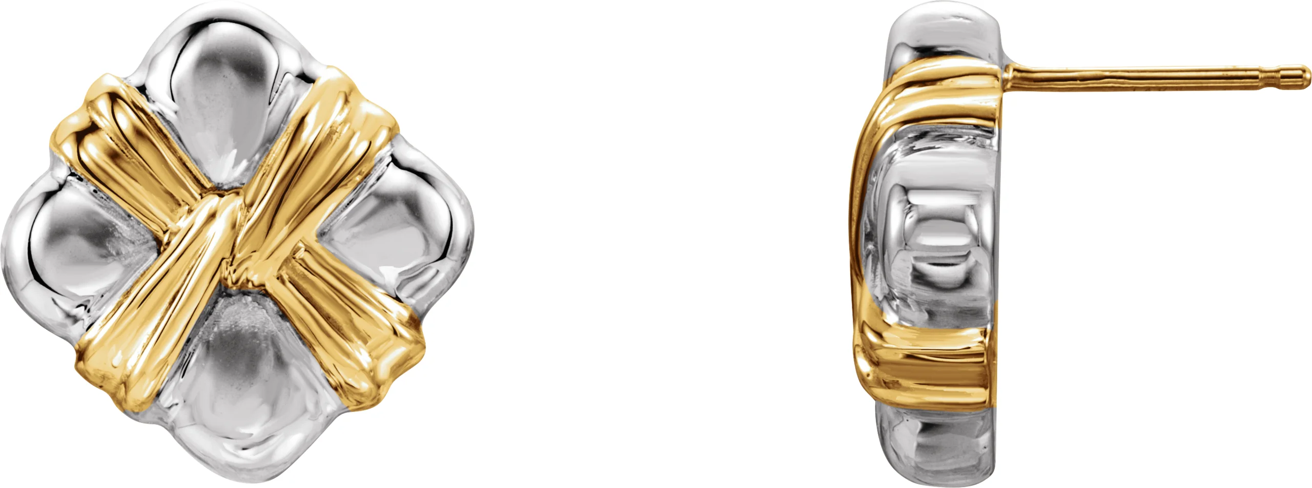 Knot Earring engagement ring setting